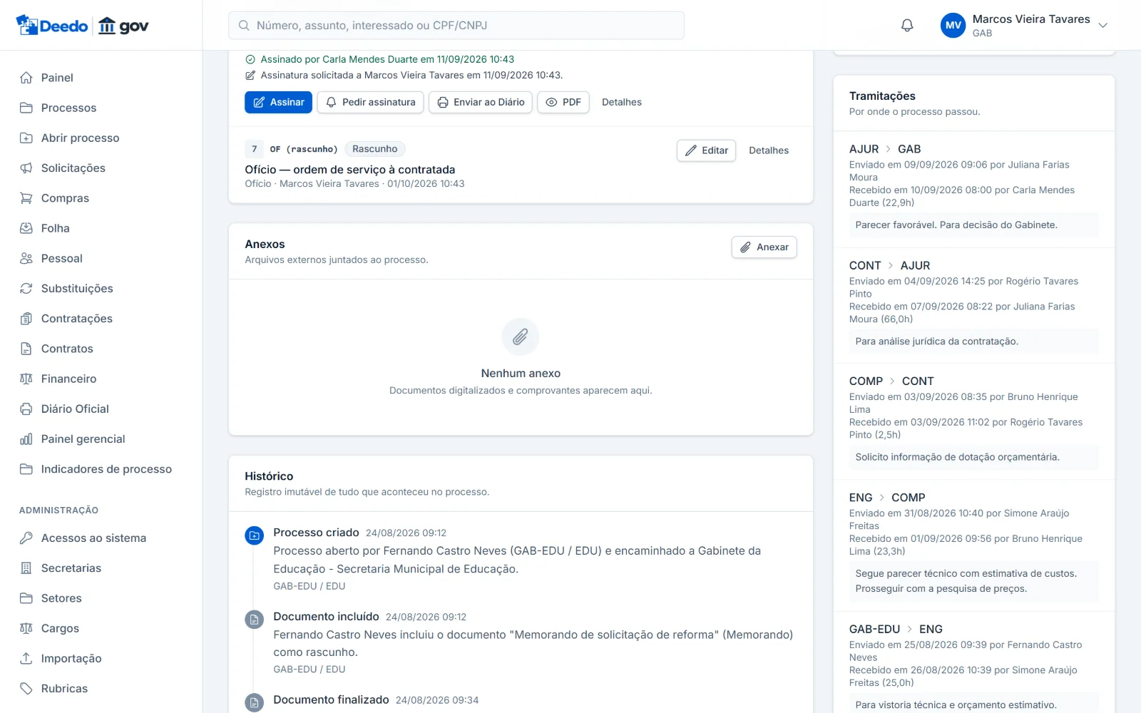 Cada passo registrado